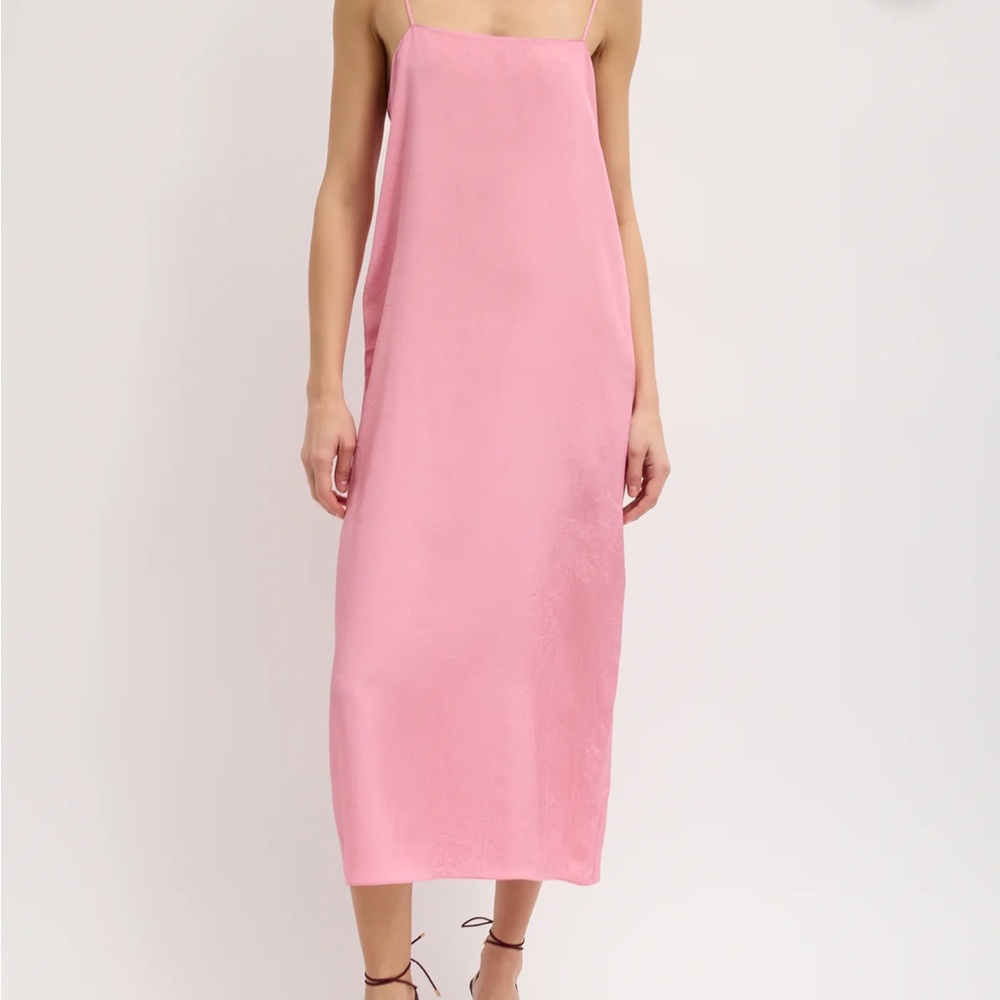Tibi Acetate Crinkle Slip Dress
